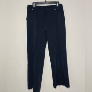 THEORY pants trouser black sz 8 wide leg wool blend